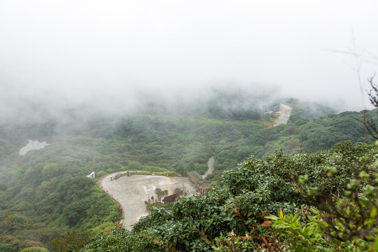 广西桂林猫儿山山顶风光