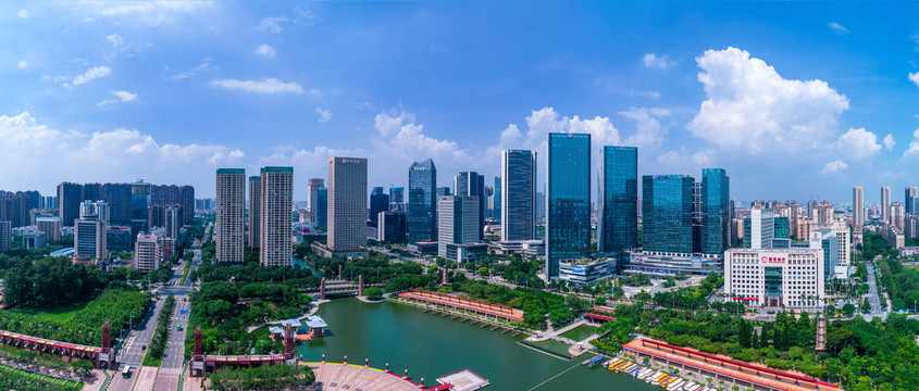 佛山千灯湖区域城市建筑风光全景