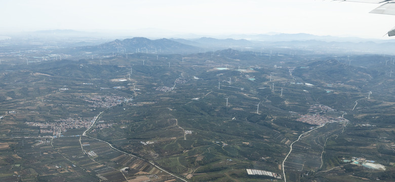 航拍田野