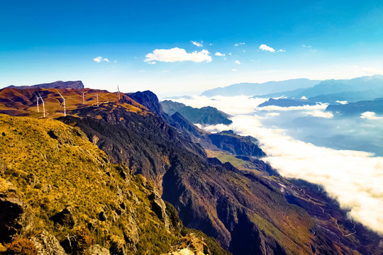 雷波大龙头山云海牛背山云海佛光