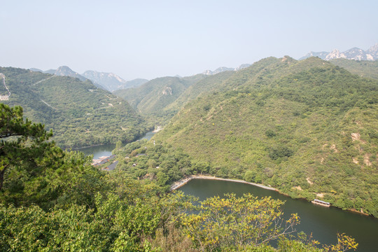 北京黄花水长城景区的水库