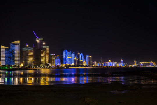 青岛海滨夜景