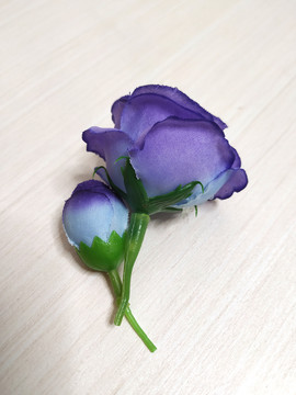 紫玫瑰假花