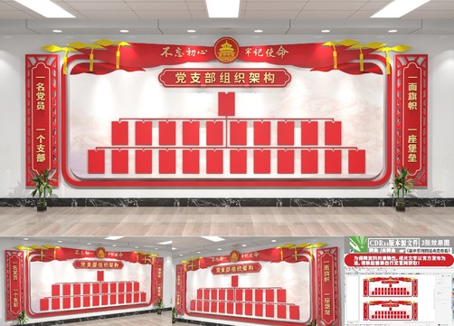 黨支部組織架構(gòu)文化墻