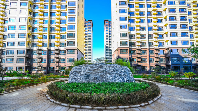 新中式小区住宅建筑实景