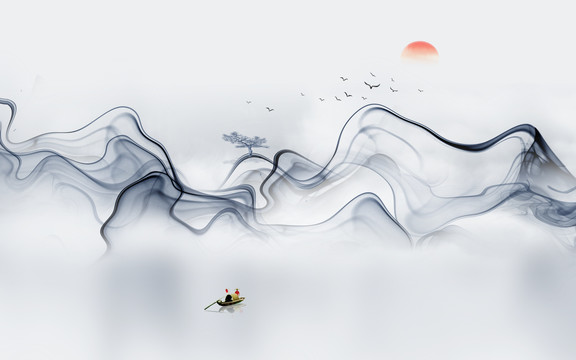 水墨山水畫