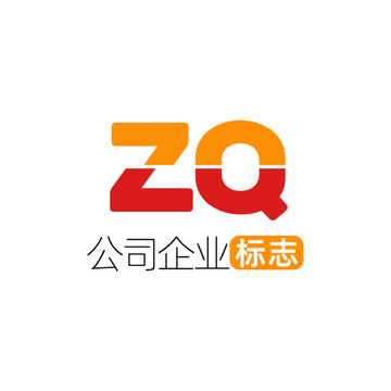 创意字母ZQ企业标志logo