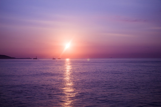 海上日落