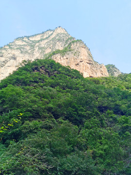 蓝天高山绿树