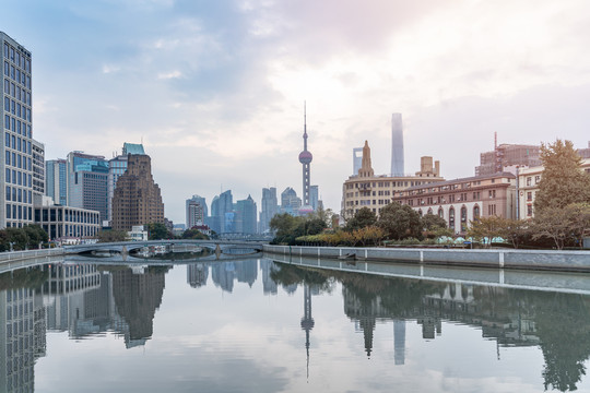 上海城市景观和苏州河