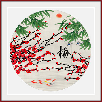紅梅報喜圖