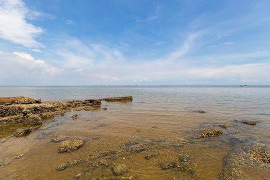 防城港簕山古渔村海景