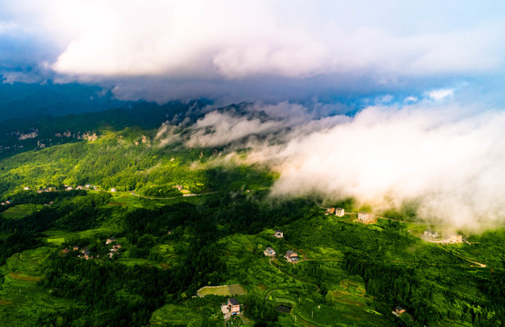 金佛山云海山王坪重庆风景盘山路