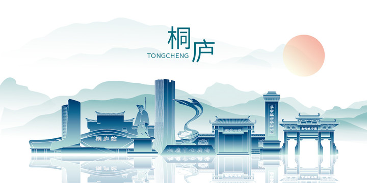 桐廬縣印象山水墨中國(guó)風(fēng)地標(biāo)建筑
