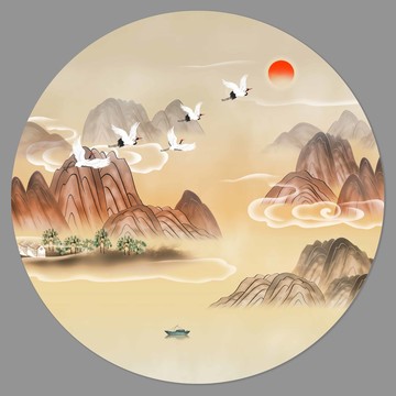 國潮山水畫