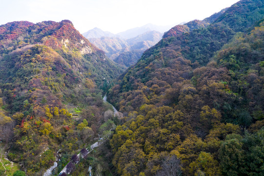 秦岭山秋景