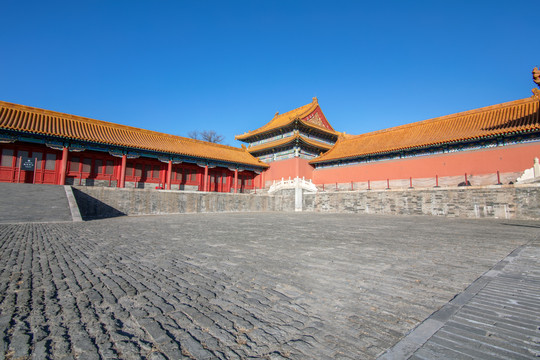 中国北京故宫里的宫殿建筑