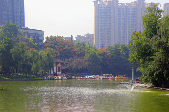 陕西西安丰庆公园古建筑