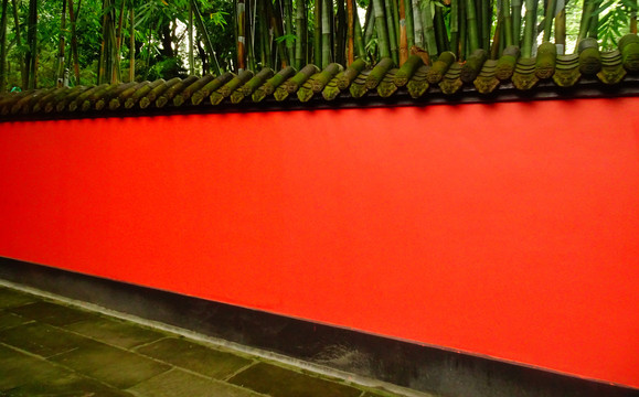 红色墙