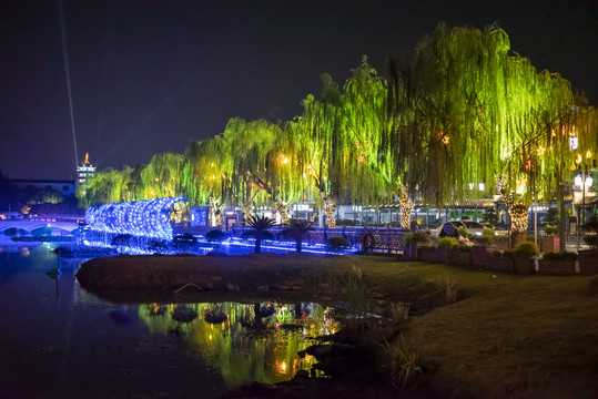 周庄古镇夜景