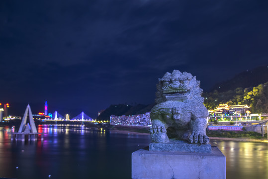 福建南平延平城市夜景