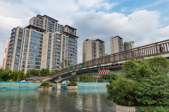 苏州河沿岸城市风光