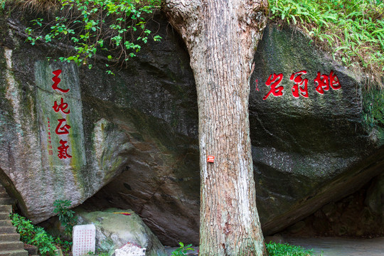 桂平西山风景名胜区桃翁岩石刻