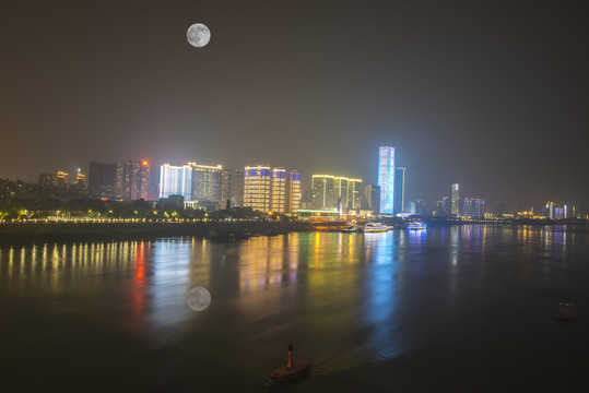 宜昌滨江公园夜景