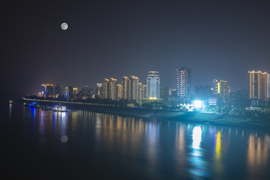 宜昌滨江公园夜景