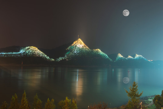 宜昌磨基山公园夜景