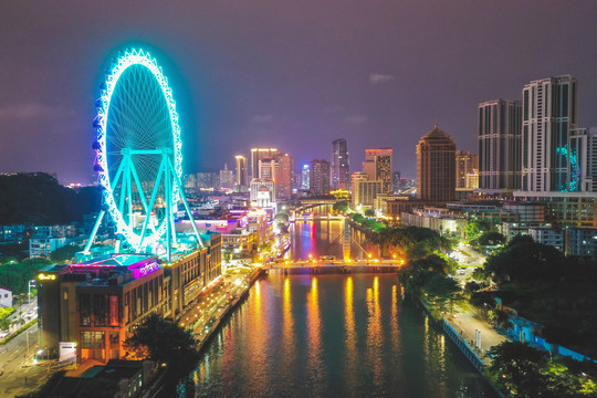 中山市摩天轮夜景