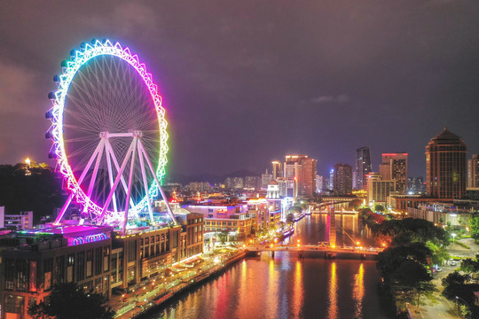 中山市摩天轮夜景