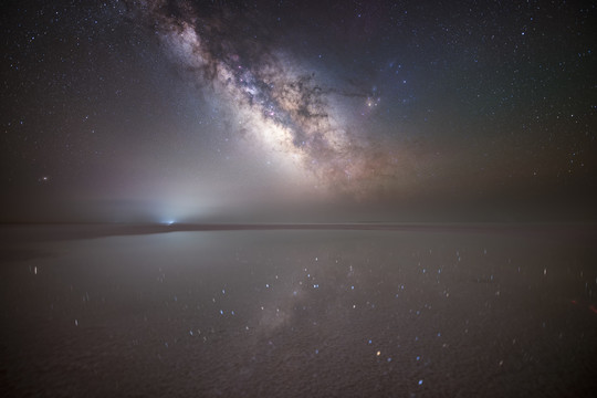 东台吉乃尔湖星空银河