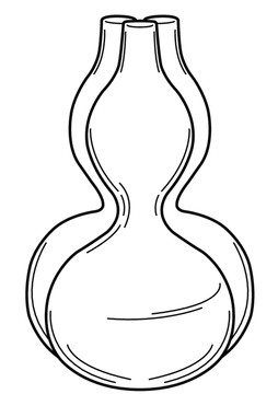 古典葫芦形三孔花瓶