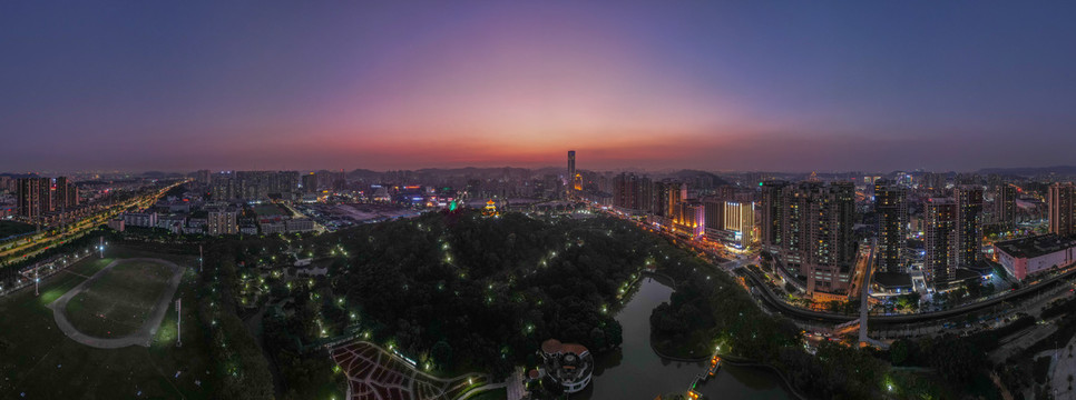 东莞虎门镇全景夜景