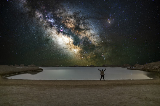 水上雅丹星空银河