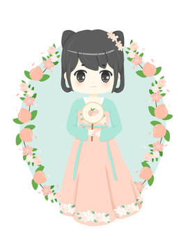 古風(fēng)卡通女孩