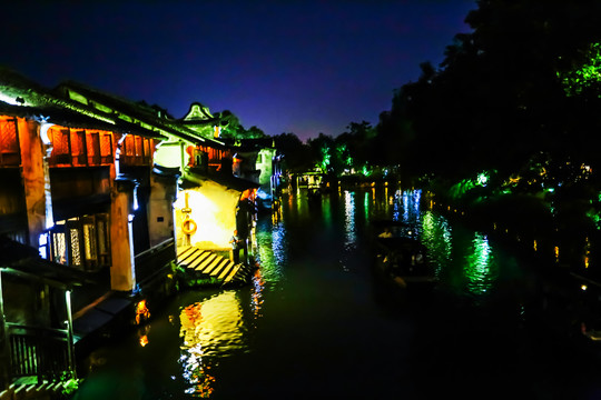 水乡乌镇夜景