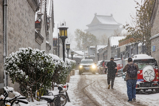 北京胡同雪景