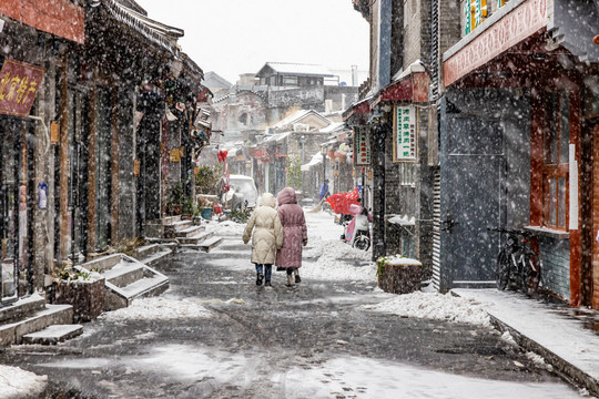 北京胡同雪景