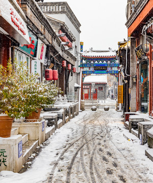 北京胡同雪景