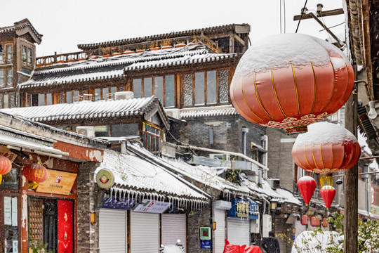 北京胡同雪景