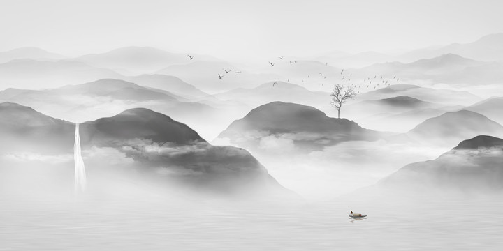水墨山水畫