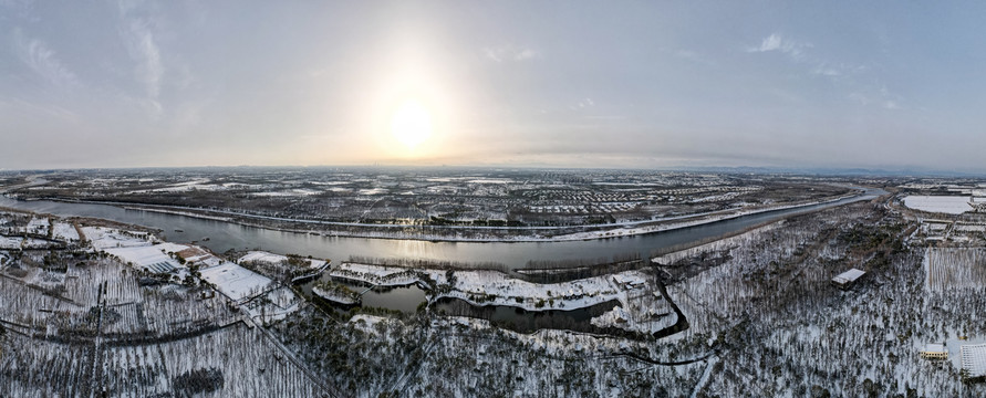 潮白河雪景