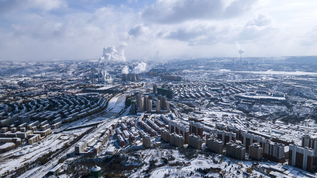 薛家灣初雪雪景