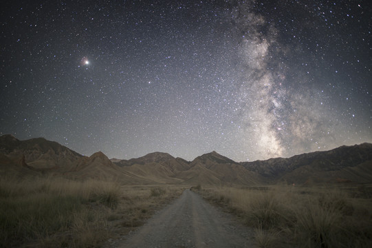 甘肃祁连山星空银河