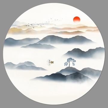 新中式山水画