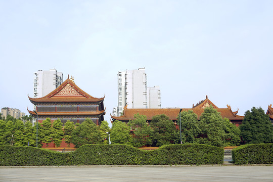 成都高新区寺庙近慈寺外景