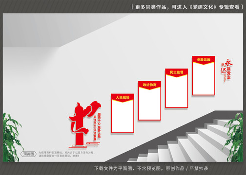 人民政协楼梯文化墙