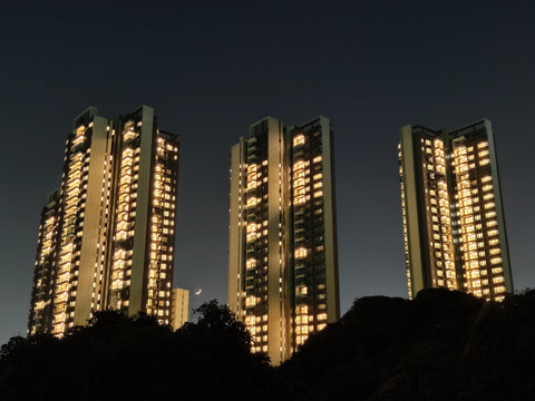 高档小区夜景